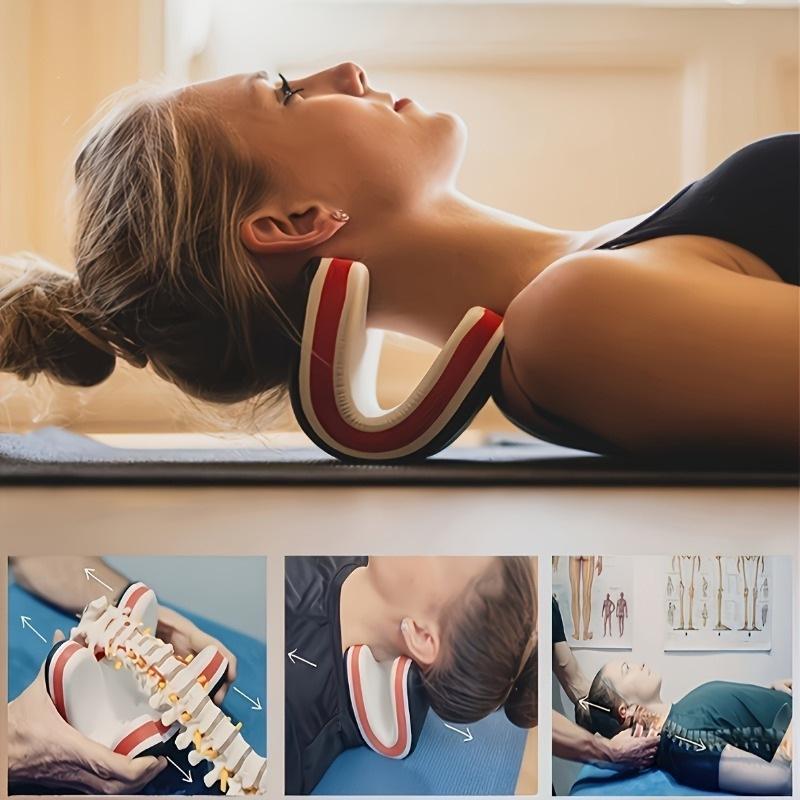 Neck Traction Pillow - 1개 목 스트레칭 베개, 정형외과용 견인