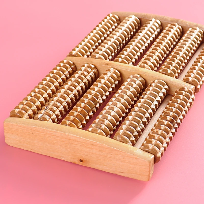 Reflexology Foot Roller - 나무 6 행 발 마사지 기계