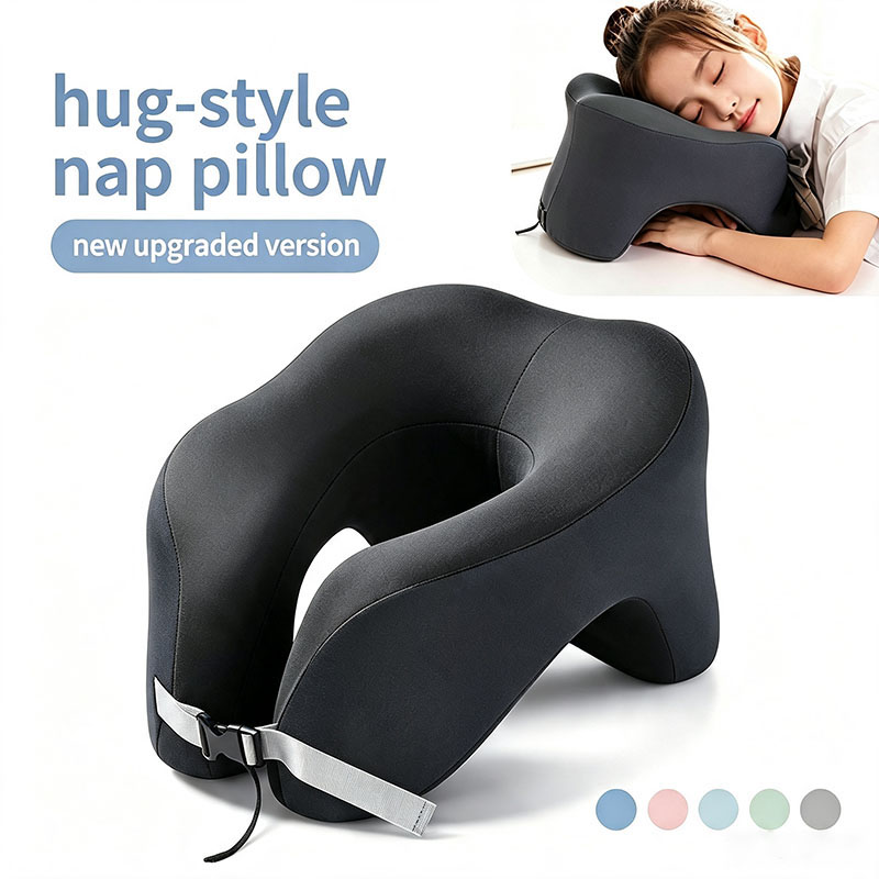 Neck Traction Pillow - 메모리폼 U자형 목베개 여행용 비행기 수면베개