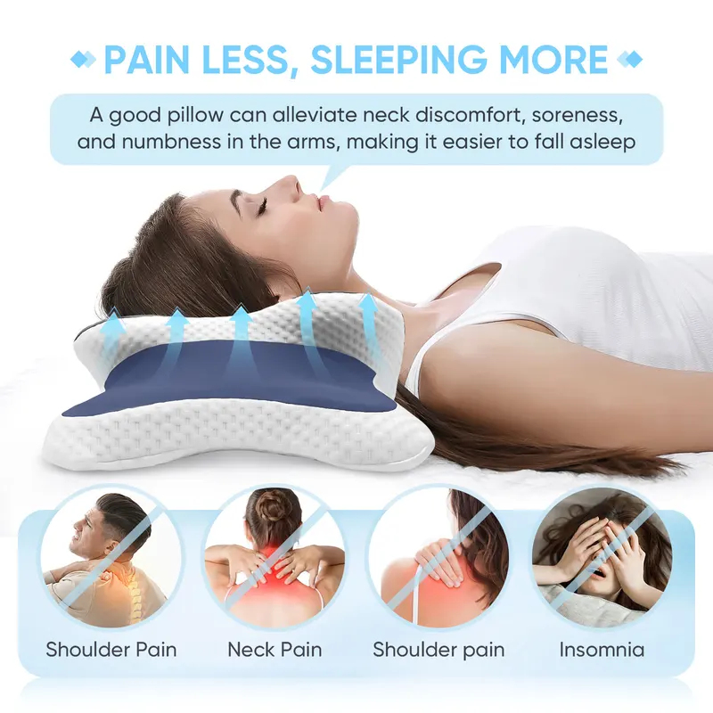 Neck Traction Pillow - 메모리폼 베개 경추 베개 목 통증