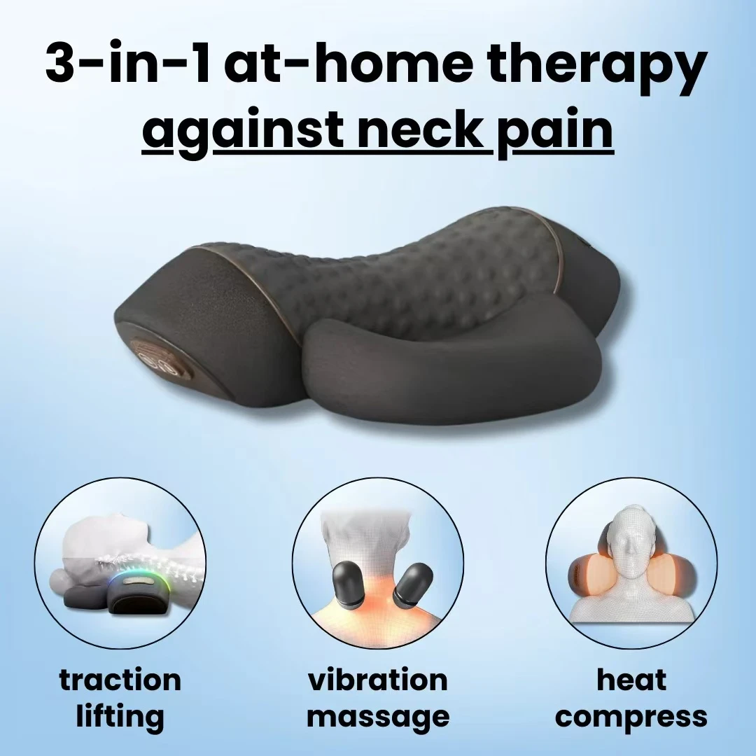 Neck Traction Pillow - COSSEAL-3-in-1 목 마사지기 자궁 경부 베개