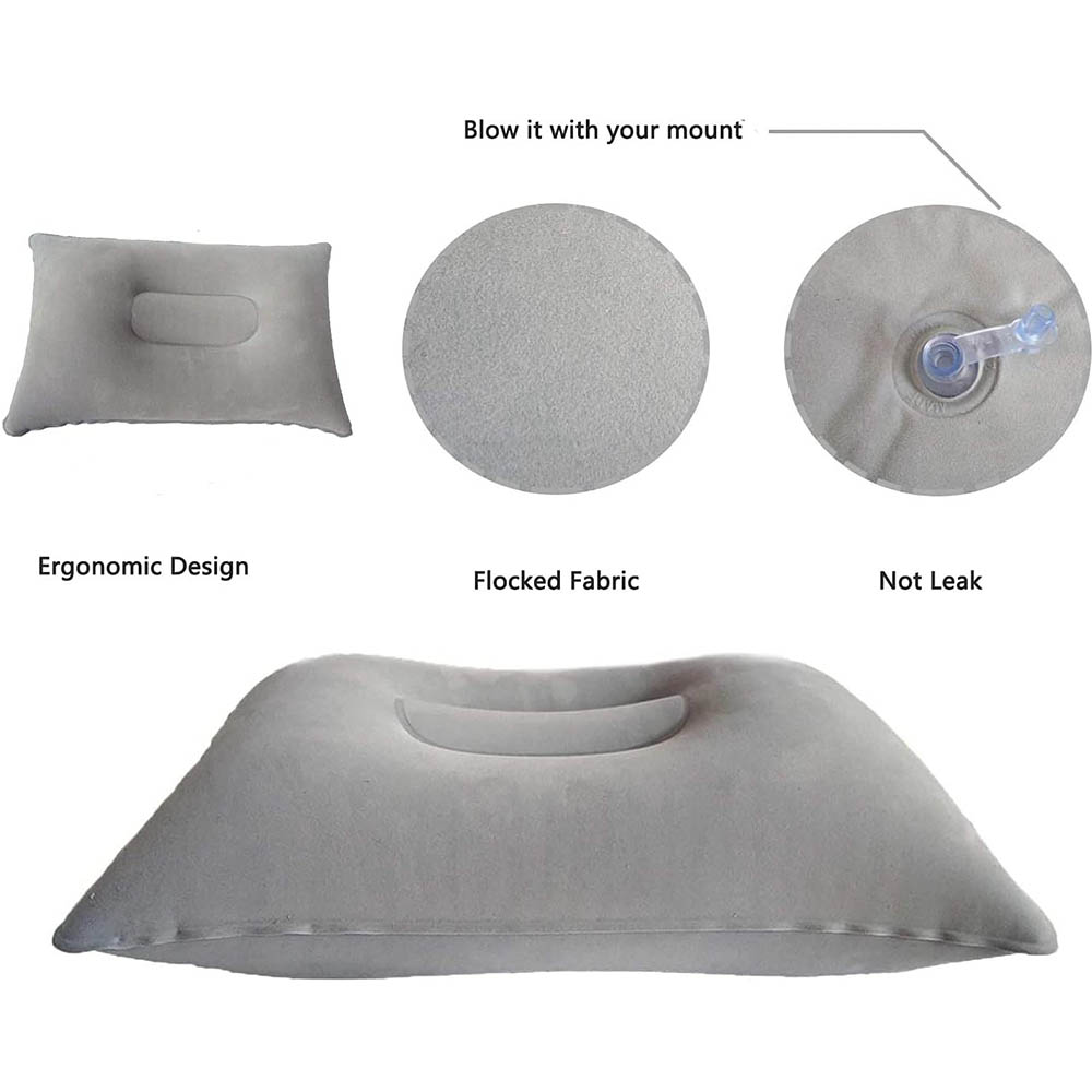 풍선 여행 베개 캠핑 하이킹을위한 휴대용 공기 베개 홈 - Neck Traction Pillow 리뷰 및 가격