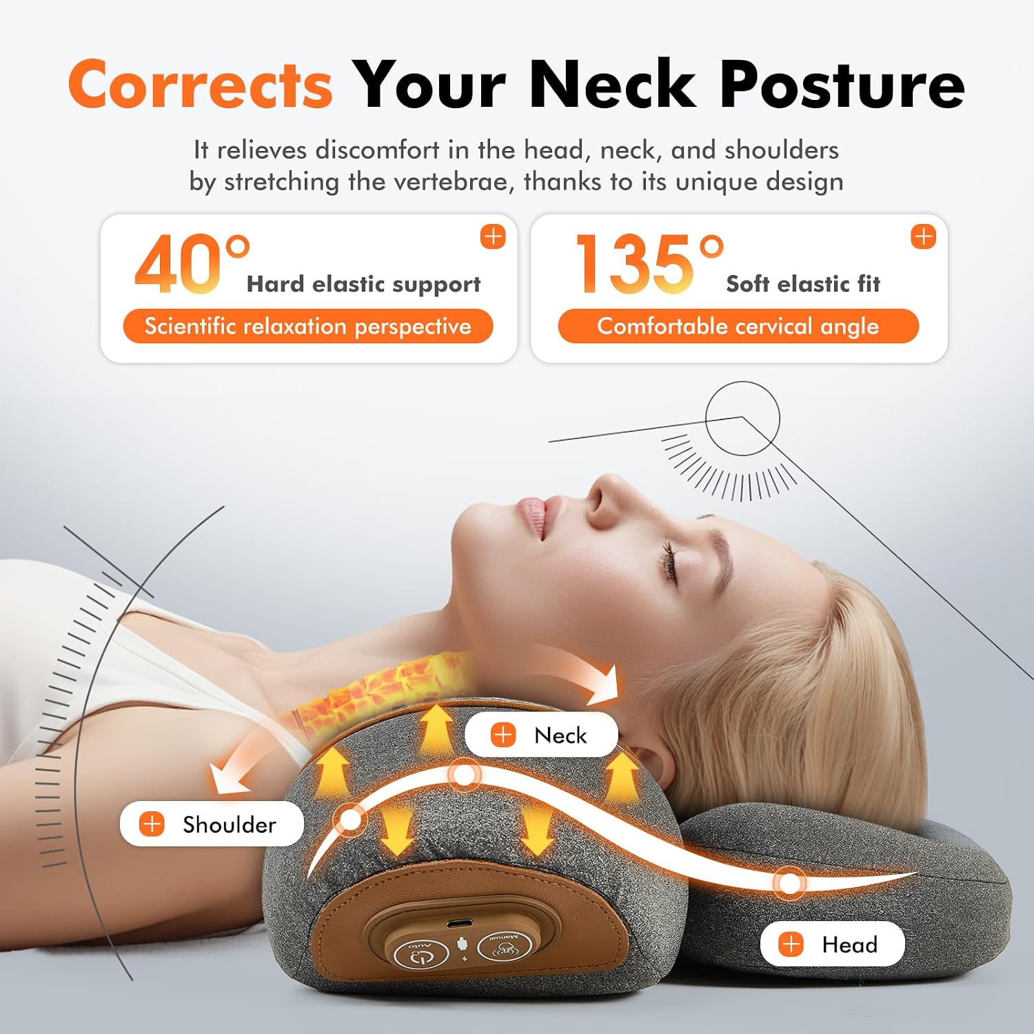 3-in-1 온열 및 경추 트랙션 기능이 있는 목 마사 - Neck Traction Pillow 리뷰 및 가격