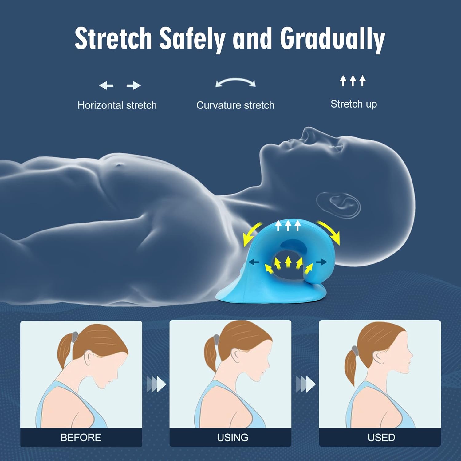 목 통증 완화를 위한 목 스트레칭기, 목 및 어깨 이완 - Neck Traction Pillow 리뷰 및 가격
