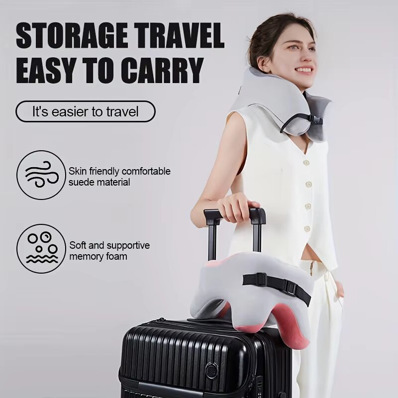 메모리폼 U자형 목베개 여행용 비행기 수면베개 부드러운 - Neck Traction Pillow 리뷰 및 가격