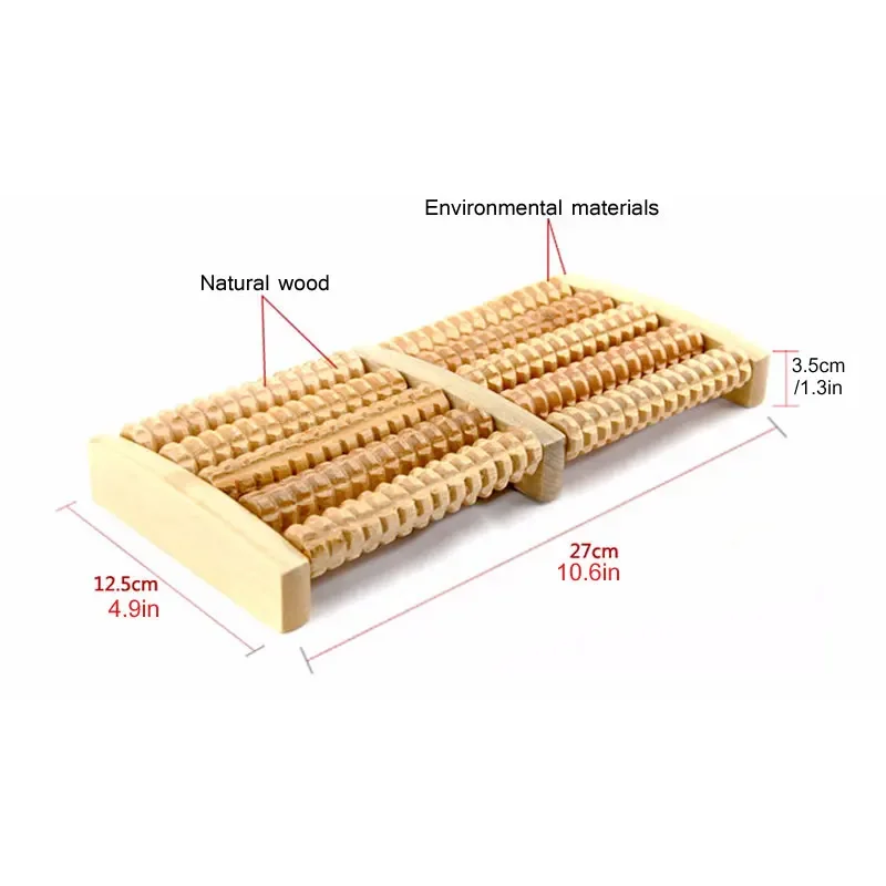 나무 발 마사지 롤러는 피로 발 통증과 발바닥 근막염을 - Reflexology Foot Roller 리뷰 및 가격