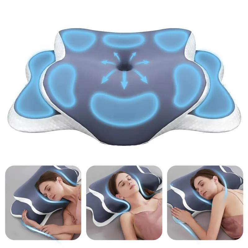 메모리폼 베개 경추 베개 목 통증 완화 컨투어 인체공학 - Neck Traction Pillow 리뷰 및 가격