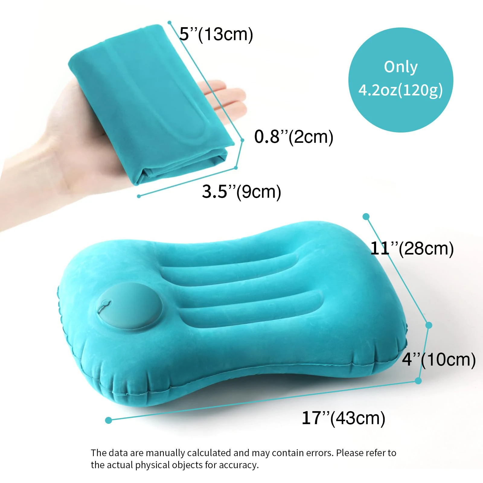 휴대용 편안한 풍선 베개, 캠핑 베개, 풀 베개, 목  - Neck Traction Pillow 리뷰 및 가격