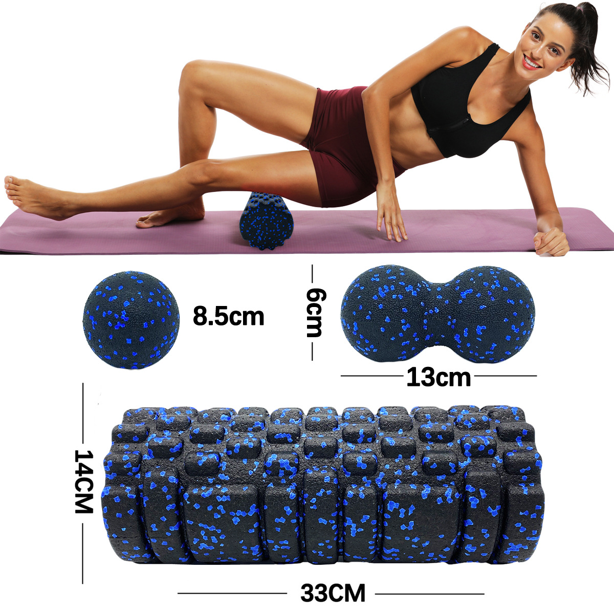 요가 롤러 마사지 땅콩 공 세트, EPP 피트니스 폼  - Foam Roller Trigger Point 리뷰 및 가격